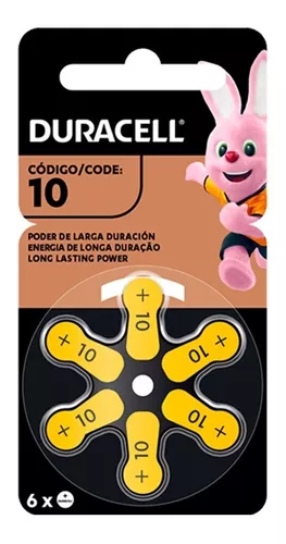 Duracell DA10 Hearing Aid Battery Pack of 6